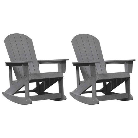 Sdraio Rocking Adirondack 2 pcs Grigio chiaro HDPE 3335837