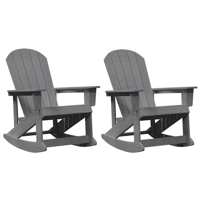 Sdraio Rocking Adirondack 2 pcs Grigio chiaro HDPE 3335837