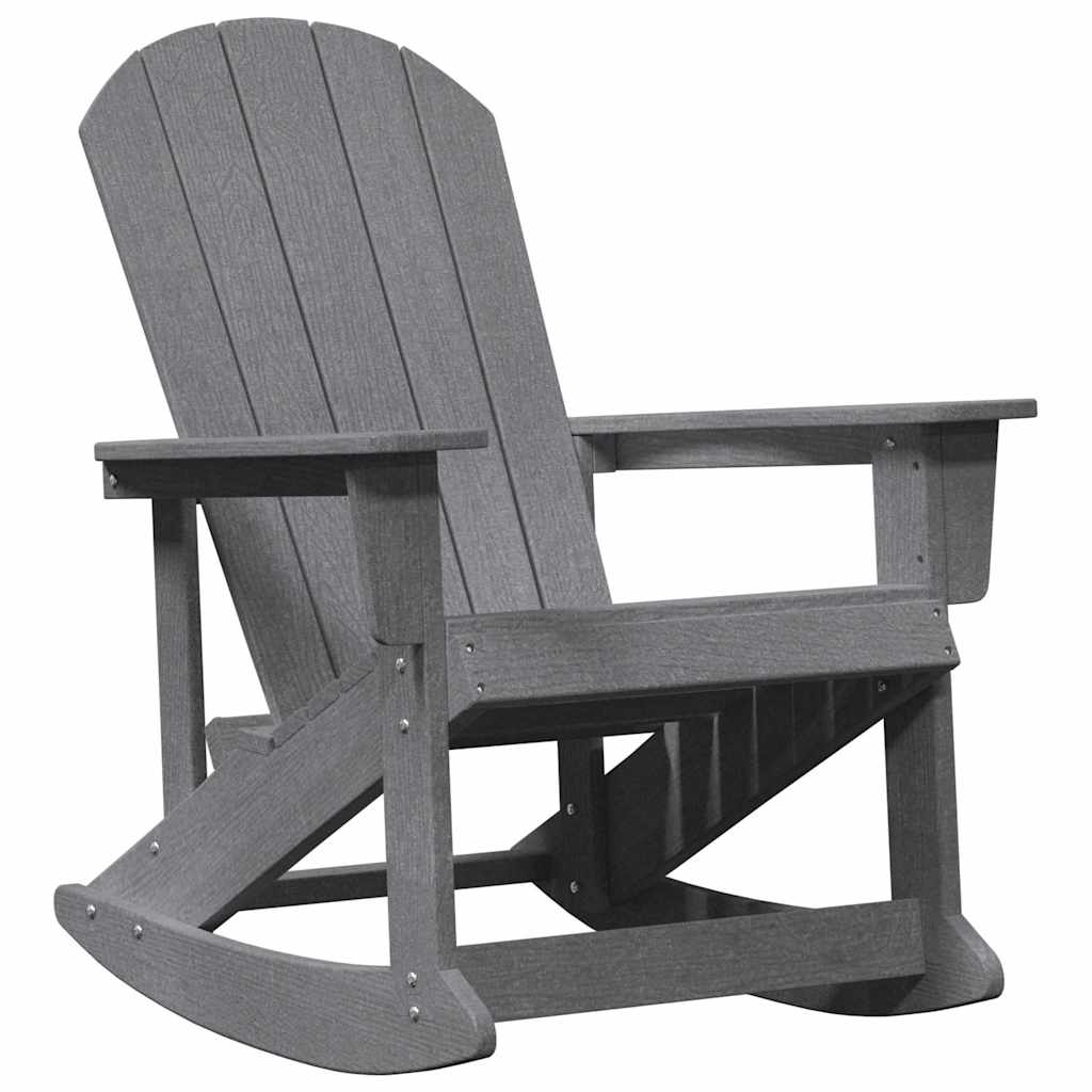 vidaXL Sdraio Rocking Adirondack 2 pcs Grigio chiaro HDPE