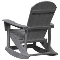 vidaXL Sdraio Rocking Adirondack 2 pcs Grigio chiaro HDPE
