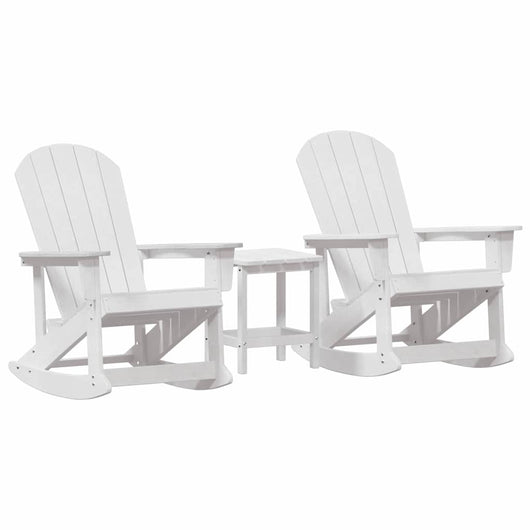 vidaXL Set Lounge da Giardino 3 pcs Bianco HDPE