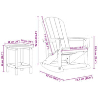 vidaXL Set Lounge da Giardino 3 pcs Blu marino HDPE