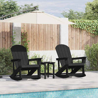 Set Lounge da Giardino 3 pcs Nero HDPE 3335840