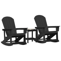 Set Lounge da Giardino 3 pcs Nero HDPE 3335840