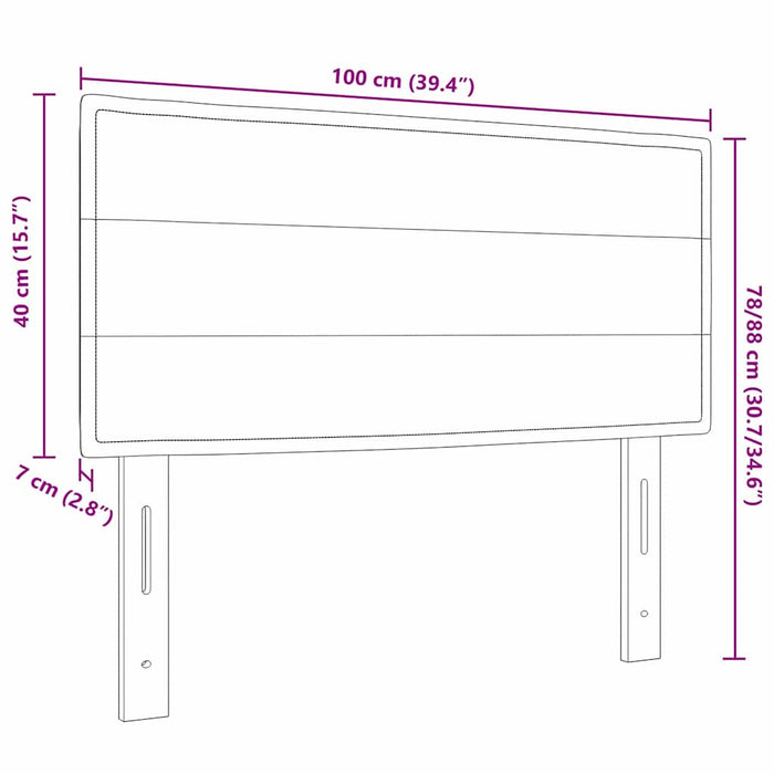 Testiera Altro con testiera Blu 100 cm Tessuto 42007012
