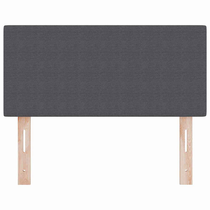 Testiera con testiera Grigio scuro 80 cm Tessuto a coste 42007042