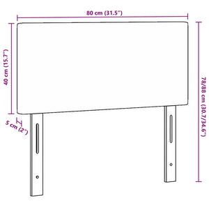 Testiera-Testata-Testiera Decorativa Grigio scuro 80 cm Pelle Sintetica 862746