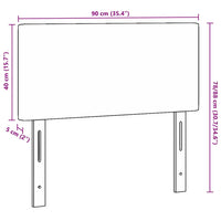 Testiera con testiera Grigio scuro 90 cm Tessuto a coste 42007046