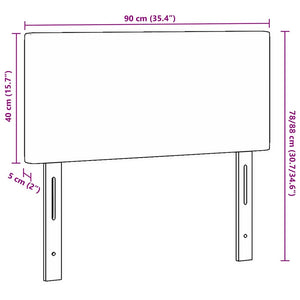 Testiera con testiera Grigio scuro 90 cm Tessuto a coste 42007046