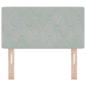 Testiera in Velluto Argille Grigio chiaro 80 cm Velluto 42007069