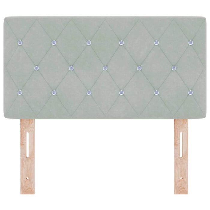 Testiera in Velluto Argille Grigio chiaro 80 cm Velluto 42007069