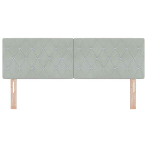 Testiera con testiera Grigio chiaro 160 cm Pelle Sintetica 42007093