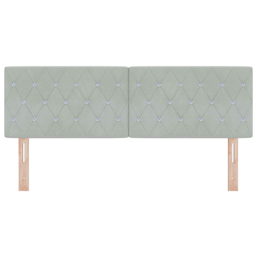 Testiera con testiera Grigio chiaro 160 cm Pelle Sintetica 42007093