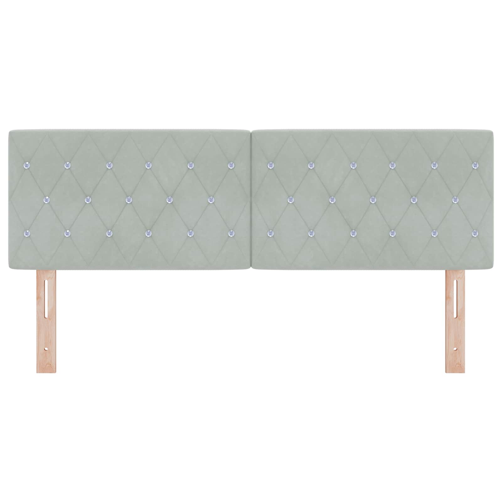 Testiera-Testata-Testiera Decorativa Grigio chiaro 160 cm Pelle Sintetica 788417