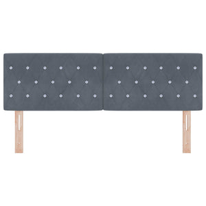 Testiera-Testata-Testiera Decorativa Grigio scuro 160 cm Pelle Sintetica 938282