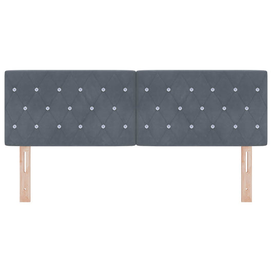 Testiera-Testata-Testiera Decorativa Grigio scuro 160 cm Pelle Sintetica 938282