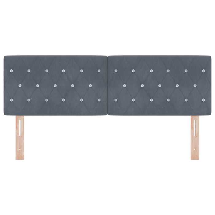 Testiera-Testata-Testiera Decorativa Grigio scuro 160 cm Pelle Sintetica 938282