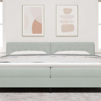 Testiera-Testata-Testiera Decorativa Grigio chiaro 200 cm Pelle Sintetica 226272