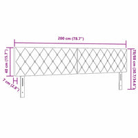 Testiera in Velluto Argille Grigio scuro 200 cm Velluto 42007106