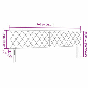 Testiera in Velluto Argille Grigio scuro 200 cm Velluto 42007106