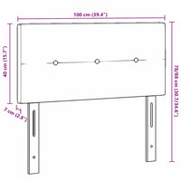 Testiera con testiera Blu 100 cm Tessuto 42007143