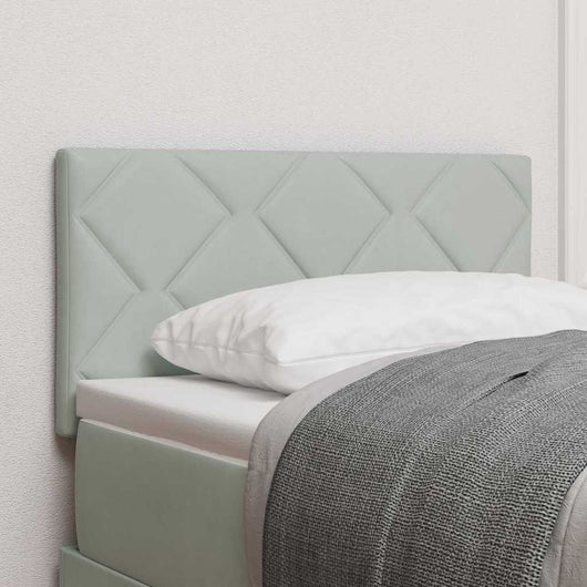 Testiera-Testata-Testiera Decorativa Grigio chiaro 80 cm Velluto