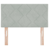 Testiera-Testata-Testiera Decorativa Grigio chiaro 80 cm Velluto