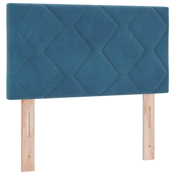 Testiera Montaggio a parete Geometrico Blu scuro 80 cm Velluto 42007213