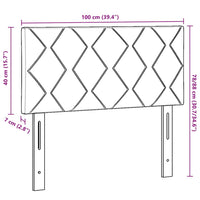 Testiera Montaggio a parete Geometrico Rosa 100 cm Velluto 42007240