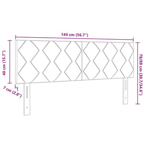 Testiera Montaggio a parete Grigio chiaro 144 cm Velluto 42007248