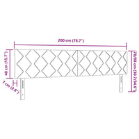 Testiera-Testata-Testiera Decorativa Grigio scuro 200 cm Velluto