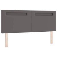 Testiera LED-Testata con LED-Testiera Decorativa Grigio 160 cm Pelle Sintetica