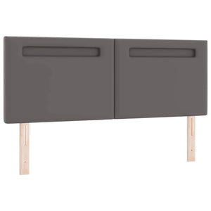 Testiera LED-Testata con LED-Testiera Decorativa Grigio 160 cm Pelle Sintetica