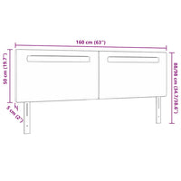 vidaXL Testiera Montaggio a parete con testiera Cappuccino 160 cm PVC
