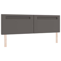 Testiera LED-Testata con LED-Testiera Decorativa Grigio 180 cm Pelle Sintetica