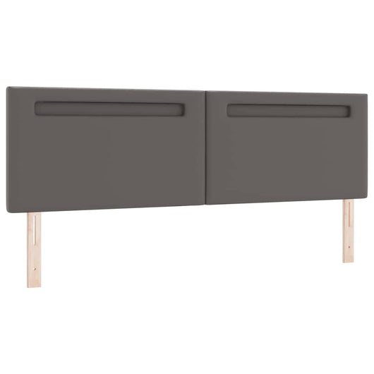 Testiera LED-Testata con LED-Testiera Decorativa Grigio 180 cm Pelle Sintetica