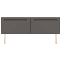 Testiera LED-Testata con LED-Testiera Decorativa Grigio 180 cm Pelle Sintetica