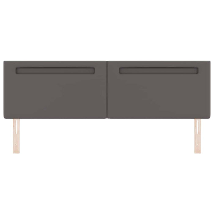 Testiera LED-Testata con LED-Testiera Decorativa Grigio 180 cm Pelle Sintetica