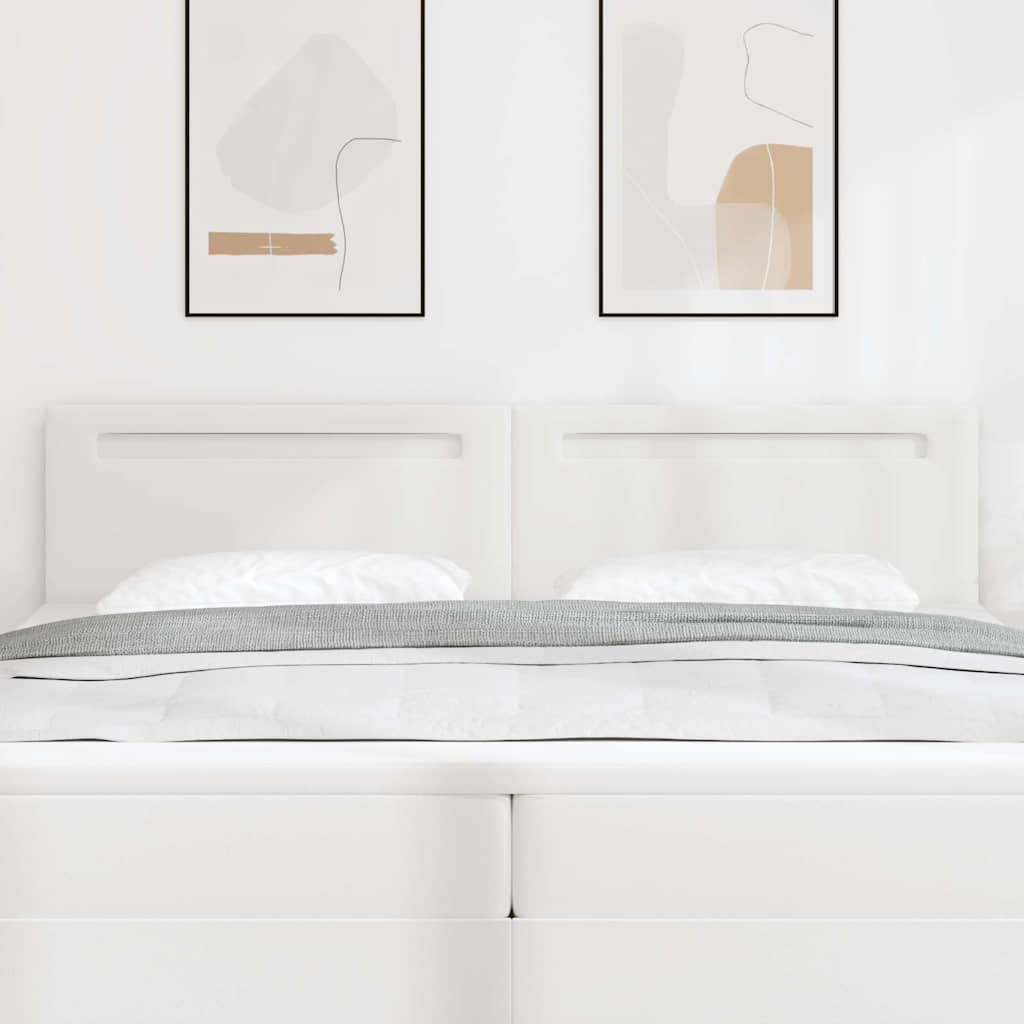 Testiera LED-Testata con Luci LED Bianco 200 cm Pelle Sintetica