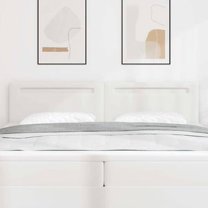 Testiera LED-Testata con Luci LED Bianco 200 cm Pelle Sintetica