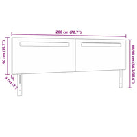 Testiera LED-Testata con Luci LED Bianco 200 cm Pelle Sintetica