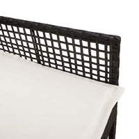 Sedie da giardino  2 pz con cuscini neri in rattan sintetico 42003445