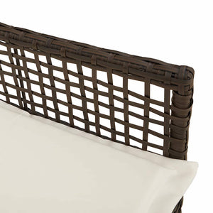 Set di 2 sedie da giardino  con cuscini marroni in rattan sintetico 42003446