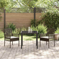Set di 2 sedie da giardino  con cuscini marroni in rattan sintetico 42003446