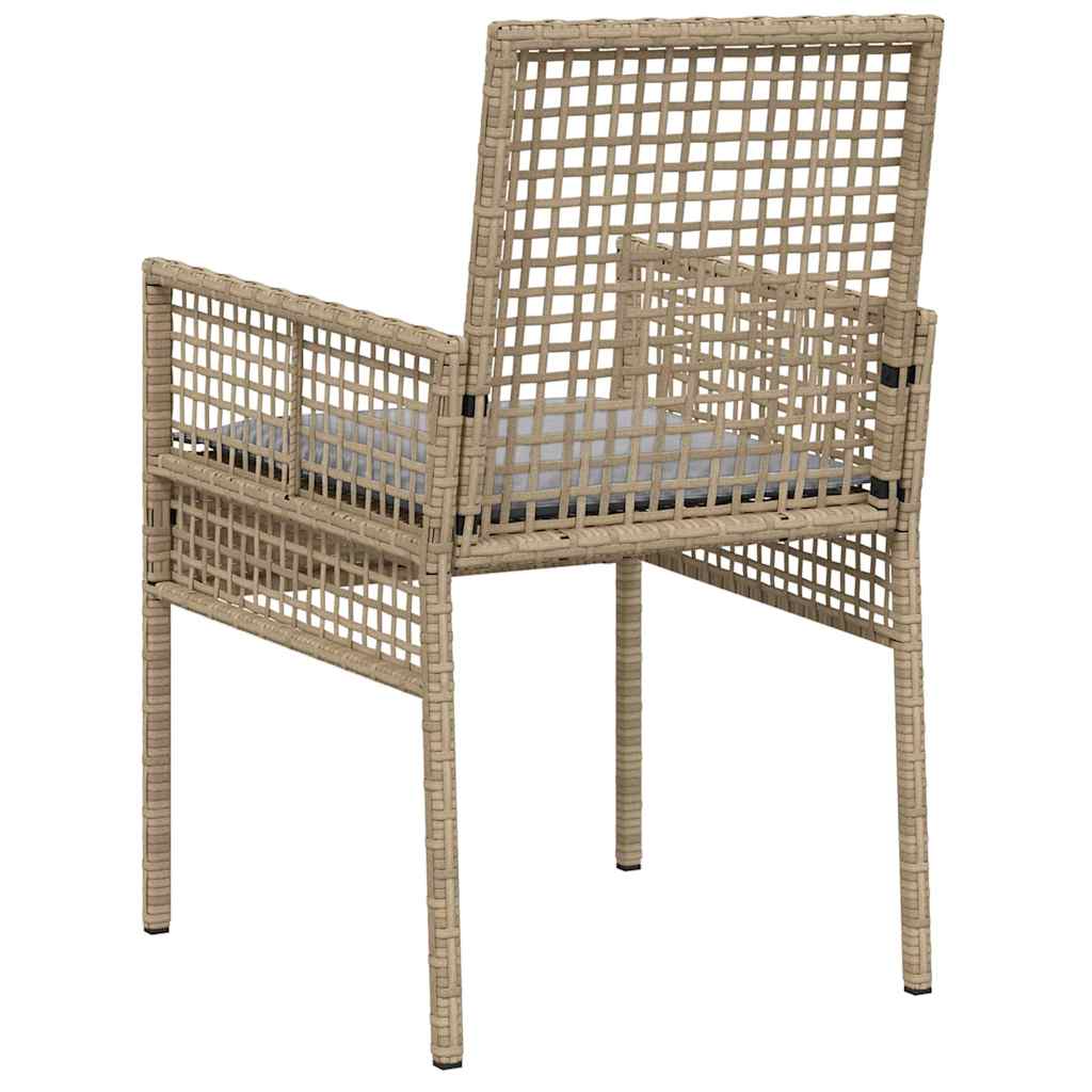 Sedie da giardino , set di 2 con cuscini beige in rattan sintetico 42003448