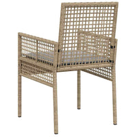 Sedie da giardino , set di 2 con cuscini beige in rattan sintetico 42003448