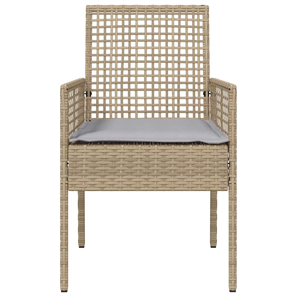 Sedie da giardino , set di 2 con cuscini beige in rattan sintetico 42003448
