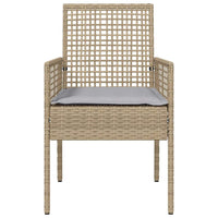 Sedie da giardino , set di 2 con cuscini beige in rattan sintetico 42003448
