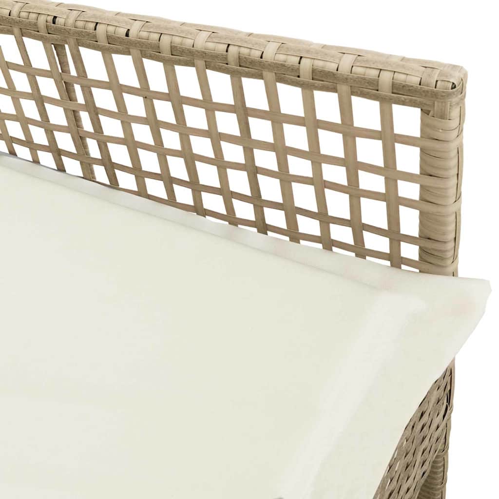 Sedie da Giardino  2 pz con Cuscini in Rattan Beige 42003449