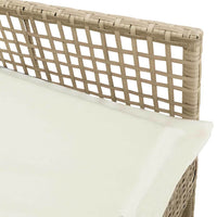 Sedie da Giardino  2 pz con Cuscini in Rattan Beige 42003449